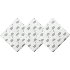 HÜTTE & CO Gaasdoekjes 3-pack Wit -MiniMoois huette amp co gaasdoekjes 3 pack wit a312342 2
