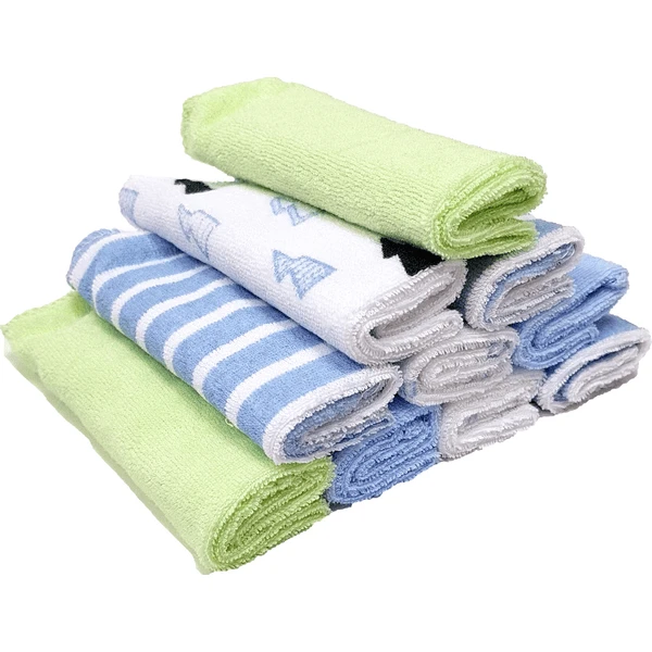 HÜTTE & CO Washandjes 10 Pakjes Blauw 3 HÜTTE & CO Washandjes 10 Pakjes Blauw