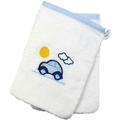 HÜTTE & CO Washandschoen 2-pack Auto Wit
