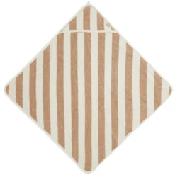 Jollein Badhanddoek Met Kap Stripe Terry 75x75cm Biscuit