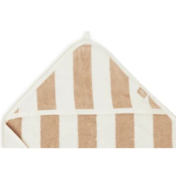 Jollein Badhanddoek Met Kap Stripe Terry 75x75cm Biscuit -MiniMoois jollein badhanddoek met kap stripe terry 75x75cm biscuit a385396 3