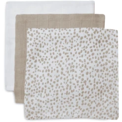 MiniMoois 33 Jollein Burp Cloth Muslin 3-Pack Gestippeld