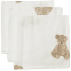 Jollein Burp Cloth Muslin 3-Pack Teddy Bear -MiniMoois jollein burp cloth muslin 3 pack teddy bear a385591 3
