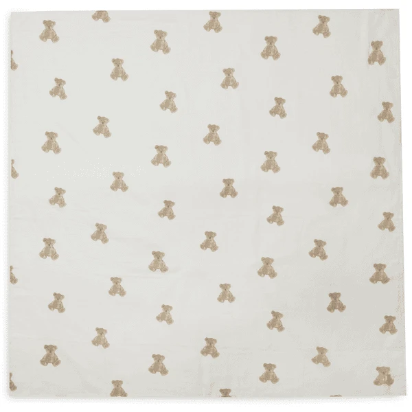 Jollein Gaasdeken Mousseline 115 X 115 Cm 2-Pack Teddy Bear 4 Jollein Gaasdeken Mousseline 115 X 115 Cm 2-Pack Teddy Bear - Afbeelding 2