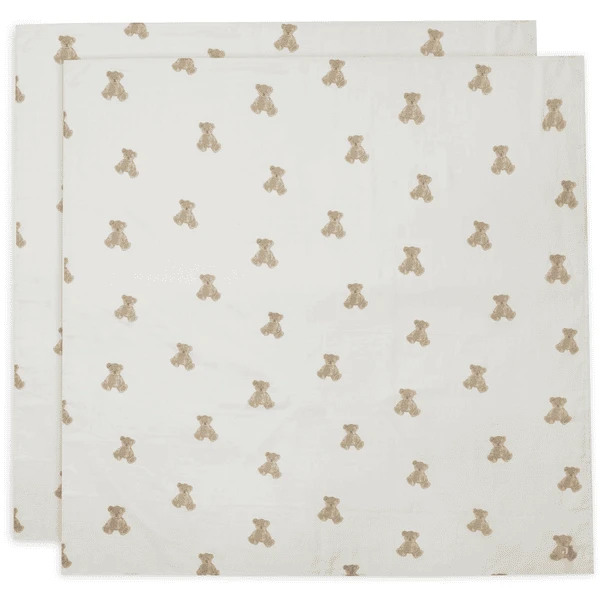 Jollein Gaasdeken Mousseline 115 X 115 Cm 2-Pack Teddy Bear 6 Jollein Gaasdeken Mousseline 115 X 115 Cm 2-Pack Teddy Bear - Afbeelding 4