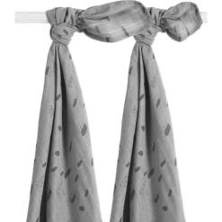 Jollein Gaasluiers 2-pack Spot Stormgrijs 110x110cm -MiniMoois jollein gaasluiers 2 pack spot stormgrijs 110x110cm a300545 1