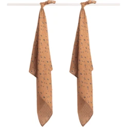 Jollein Gaasluiers 2-pack Vlekcaramel 110x110cm -MiniMoois jollein gaasluiers 2 pack vlekcaramel 110x110cm a300543 3