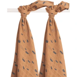 Jollein Gaasluiers 2-pack Vlekcaramel 110x110cm -MiniMoois jollein gaasluiers 2 pack vlekcaramel 110x110cm a300543 4