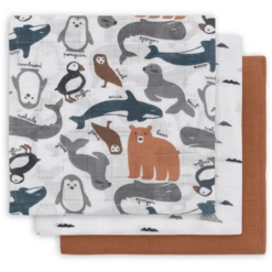 Jollein Gaasluiers 3-pack Polar 70x70cm -MiniMoois jollein gaasluiers 3 pack polar 70x70cm a300230 4