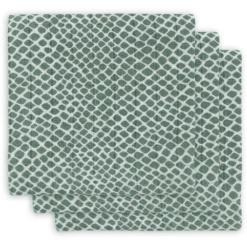 Jollein Gaasluiers 3-pack Slangenas Green 70x70cm -MiniMoois jollein gaasluiers 3 pack slangenas green 70x70cm a300356 1