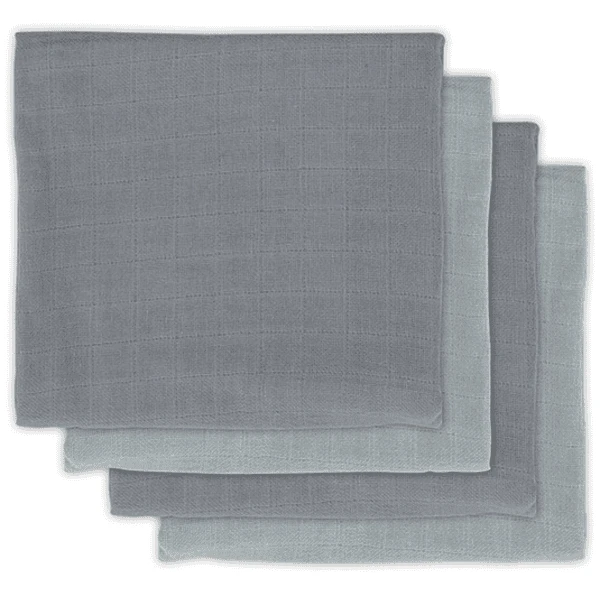 Jollein Hydrofiele Doek Bamboe 4 Stuks Storm Grey 70x70cm 4 Jollein Hydrofiele Doek Bamboe 4 Stuks Storm Grey 70x70cm - Afbeelding 2