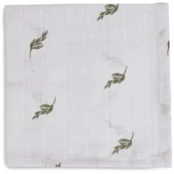 Jollein Keukendoekje Mousseline 2-pack Stripe Olive Leaf Green -MiniMoois jollein keukendoekje mousseline 2 pack stripe olive leaf green a385590 1
