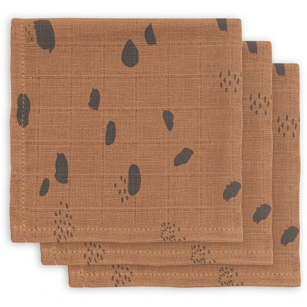 Jollein Monddoek Van Gaas Vlekkerlandse Karamel 3-pack 5 Jollein Monddoek Van Gaas Vlekkerlandse Karamel 3-pack - Afbeelding 3