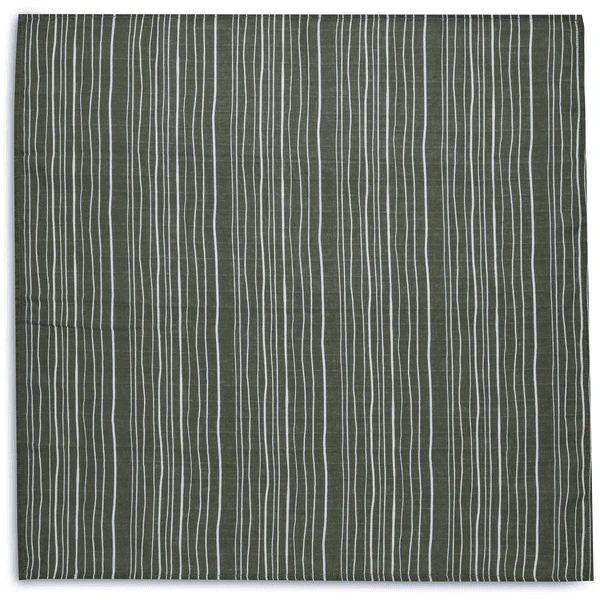 Jollein Mousseline Gaasdoek 70x70cm 2-Pack Stripe Olive Leaf Green 5 Jollein Mousseline Gaasdoek 70x70cm 2-Pack Stripe Olive Leaf Green - Afbeelding 3
