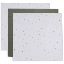 Jollein Muslin Gauze Doek 70x70cm 3-Pack Stargaze Leaf Green -MiniMoois jollein muslin gauze doek 70x70cm 3 pack stargaze leaf green a385468 4