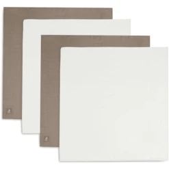 Jollein Pak Van 4 Gaasdoek Bamboe Katoen 70x70cm Biscuit/Ivory -MiniMoois jollein pak van 4 gaasdoek bamboe katoen 70x70cm biscuit ivory a383966 4