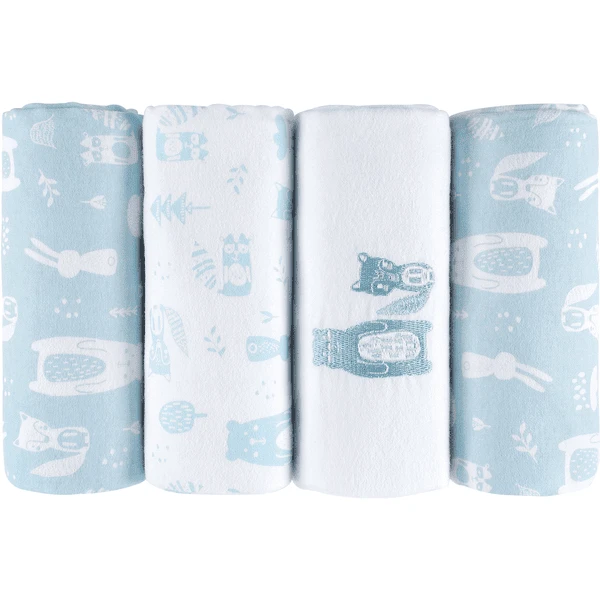 Kindsgard Spuugdoeken Handklad 4-pack Blauw 4 Kindsgard Spuugdoeken Handklad 4-pack Blauw - Afbeelding 2