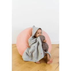 KINDSGUT Mousseline Handdoek Met Kap, Stippen -MiniMoois kindsgut mousseline handdoek met kap stippen a324972 1