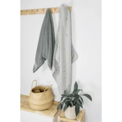 KINDSGUT Mousseline Handdoek Met Kap, Stippen -MiniMoois kindsgut mousseline handdoek met kap stippen a324972 4