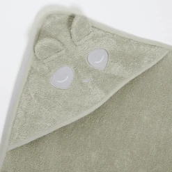 LITTLE Badcape 80x80 Cm Panda Thee Green -MiniMoois little badcape 80x80 cm panda thee green a321019 2