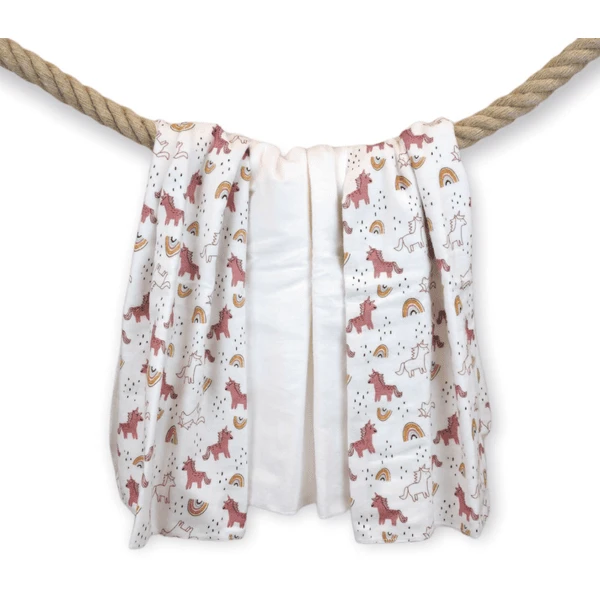 LITTLE Molleton Doekjes 3-Pack Regenboog White 6 LITTLE Molleton Doekjes 3-Pack Regenboog White - Afbeelding 4