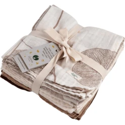 Lullaby Planet Mousseline Watje 65x65cm - Hazelnootbruin -MiniMoois lullaby planet mousseline watje 65x65cm hazelnootbruin a354797 1