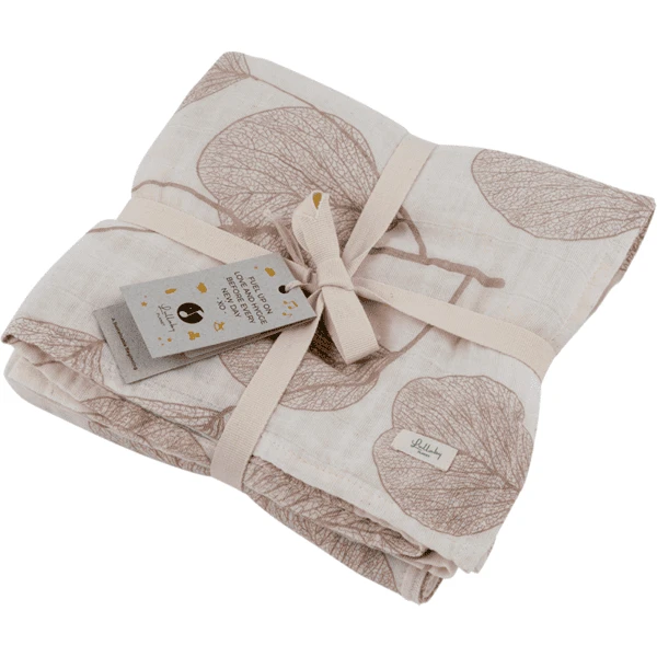 Lullaby Planet Mousseline Zwaddle 120x120xcm - Hazelnoot 4 Lullaby Planet Mousseline Zwaddle 120x120xcm - Hazelnoot - Afbeelding 2