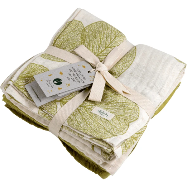 Lullaby Planet Mousseline Zwaddle 65x65cm - Lake Green 4 Lullaby Planet Mousseline Zwaddle 65x65cm - Lake Green - Afbeelding 2