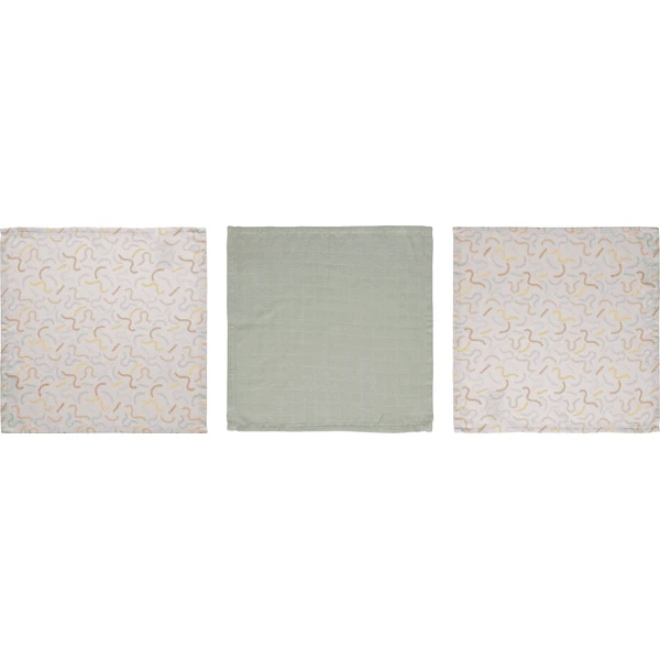 Luma ® Burp Cloths Set Van 3 Multi Lines 4 Luma ® Burp Cloths Set Van 3 Multi Lines - Afbeelding 2
