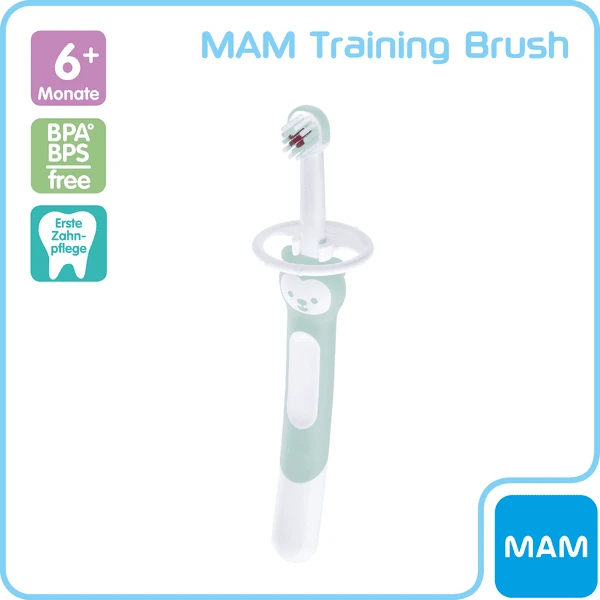 MAM Babytandenborstel Trainingsborstel 5+ Maanden, 1 Stuk, Turkoois 4 MAM Babytandenborstel Trainingsborstel 5+ Maanden, 1 Stuk, Turkoois - Afbeelding 2