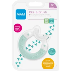 MAM Bijtring Bite & Brush 3+ Maanden, 1 Stuk, Turquoise -MiniMoois mam bijtring bite amp brush 3 maanden 1 stuk turquoise a383307 2