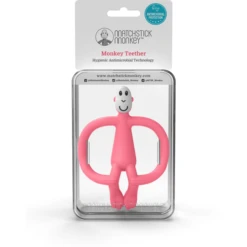 Matchstick Monkey Bijtring Aap, Roze -MiniMoois matchstick monkey bijtring aap roze a369702 4