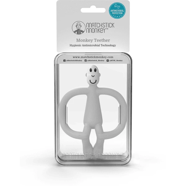 Matchstick Monkey Bijtring Aapje, Lichtgrijs 7 Matchstick Monkey Bijtring Aapje, Lichtgrijs - Afbeelding 5