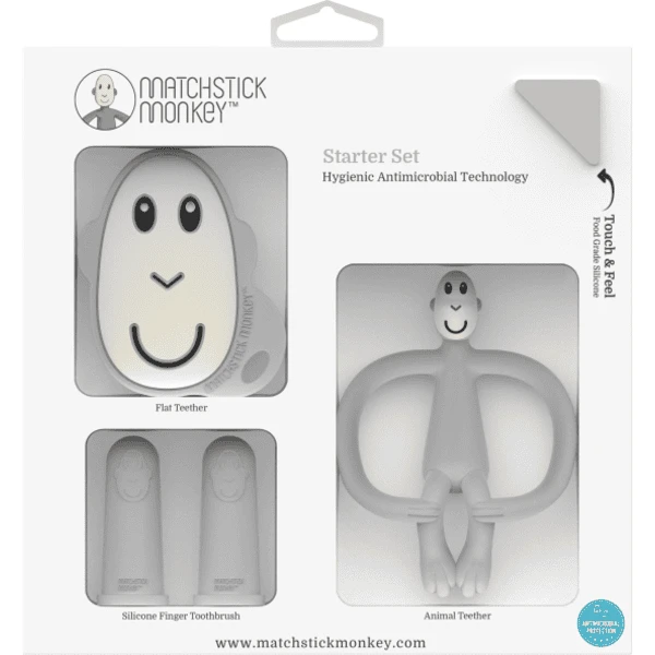 Matchstick Monkey Bijtring Starter Set Aap, Lichtgrijs 7 Matchstick Monkey Bijtring Starter Set Aap, Lichtgrijs - Afbeelding 5