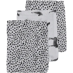 Meyco 3-Pack Washandjes Zebra Dier Cheetah