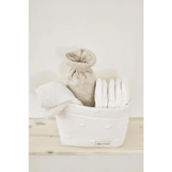 MEYCO Burfdoekjes Verpakking Van 6 Wit/roze/bruin -MiniMoois meyco burfdoekjes verpakking van 6 wit roze bruin a384811 1