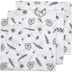 Meyco Gaasluiers 3-pack Floral 70 X 70 Cm -MiniMoois meyco gaasluiers 3 pack floral 70 x 70 cm a329350 1