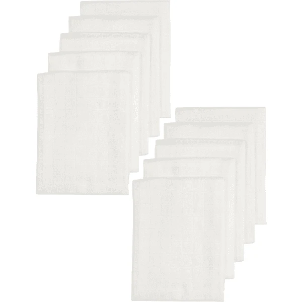 Meyco Hydrofiele Doeken 10-pack GOTS Wit 80 X 80 Cm 3 Meyco Hydrofiele Doeken 10-pack GOTS Wit 80 X 80 Cm