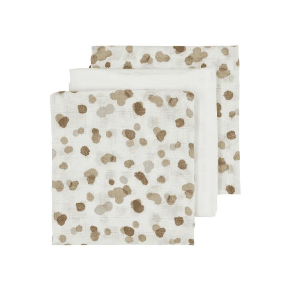 Meyco Muslin Gaasluiers 3 Pak Vlekken Neutraal 3 Meyco Muslin Gaasluiers 3 Pak Vlekken Neutraal