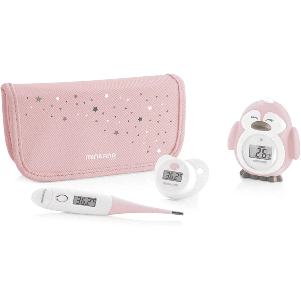 Miniland Thermometer-Set Roze/wit 3 Miniland Thermometer-Set Roze/wit