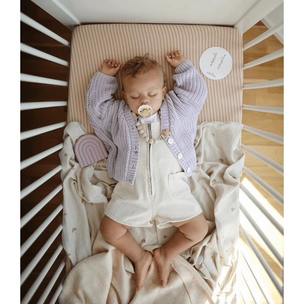 Mushie Bijtring Regenboog, Mauve 5 Mushie Bijtring Regenboog, Mauve - Afbeelding 3