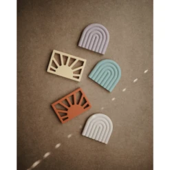 Mushie Bijtring Zon, Gedempt Yellow -MiniMoois mushie bijtring zon gedempt yellow a399274 3