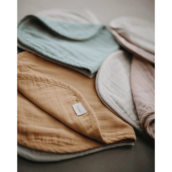 Mushie Burp Doek Mousseline Koffer Yellow /Mist 2-pack 5 Mushie Burp Doek Mousseline Koffer Yellow /Mist 2-pack - Afbeelding 3