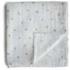 Mushie Wikkeldoek Mousseline Leaves 120 X120 Cm -MiniMoois mushie wikkeldoek mousseline leaves 120 x120 cm a401191