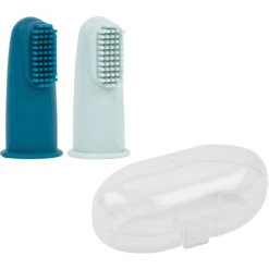 Nattou Set Van 2 Babytandenborstels Blauw