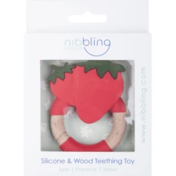 Nibbling Bijtring "Super Food" Aardbei -MiniMoois nibbling bijtring super food aardbei a335547 2
