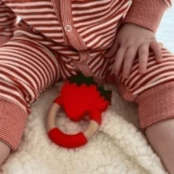 Nibbling Bijtring "Super Food" Aardbei -MiniMoois nibbling bijtring super food aardbei a335547 4