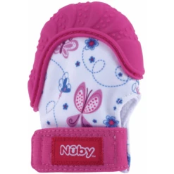 Nuby Nûby Bijthandje Happy Hands In Roze -MiniMoois nuby bijthandje happy hands in roze a310364 3