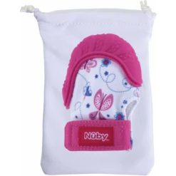Nuby Nûby Bijthandje Happy Hands In Roze -MiniMoois nuby bijthandje happy hands in roze a310364 4