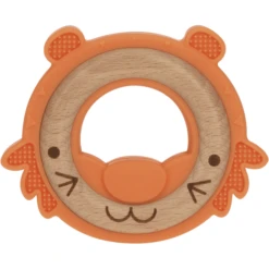 Nuby Nûby Dieren Bijtring Gemaakt Van Hout En Siliconen Vanaf 3 Maanden, Tiger
